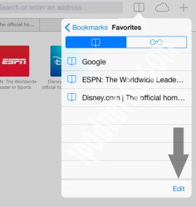 Safari iOS7 Adding, Removing, Setting Up Bookmarks