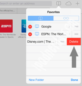 Safari iOS7 Adding, Removing, Setting Up Bookmarks