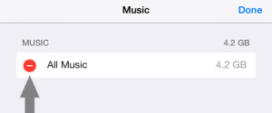 Remove All Music iOS 7